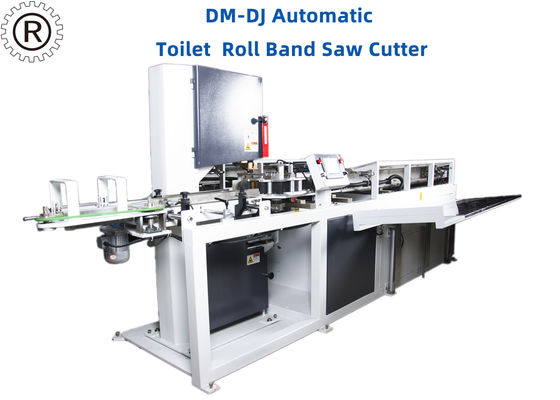 جودة  7.5KW 0.6Mpa Automatic Band Saw Cutting Machine For Toilet And Kitchen Roll مصنع